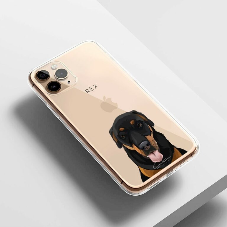 modern illustration dog phone case