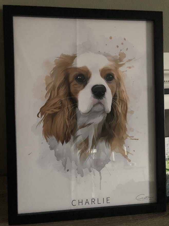 watercolor dog portrait 1 2