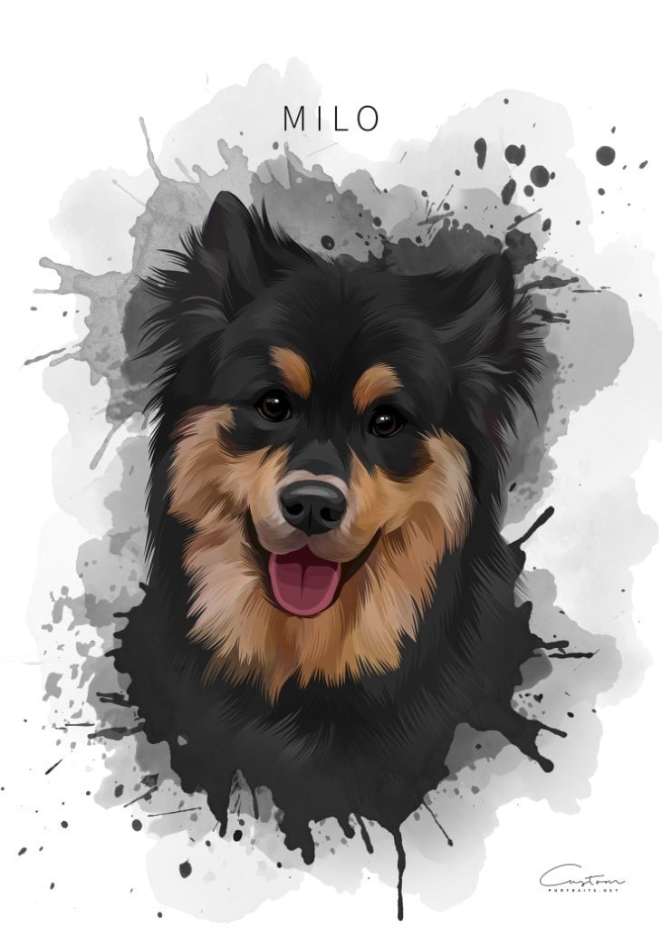 custom dog watercolor painting