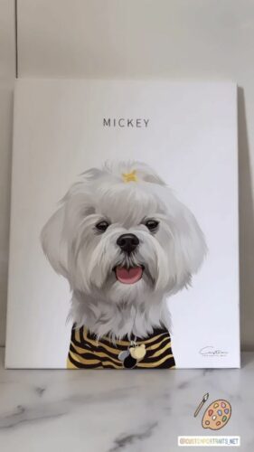 custom pet portrait canvas