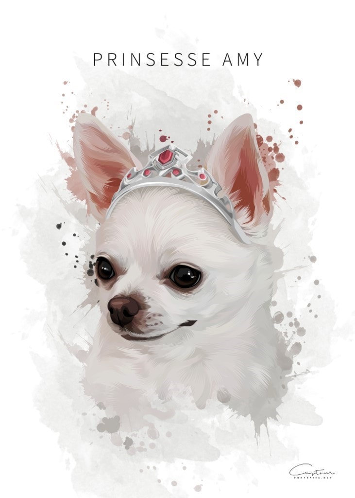 custom watercolour pet portrait