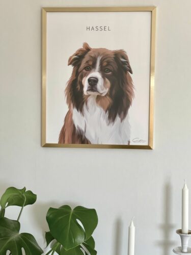 digital dog portrait