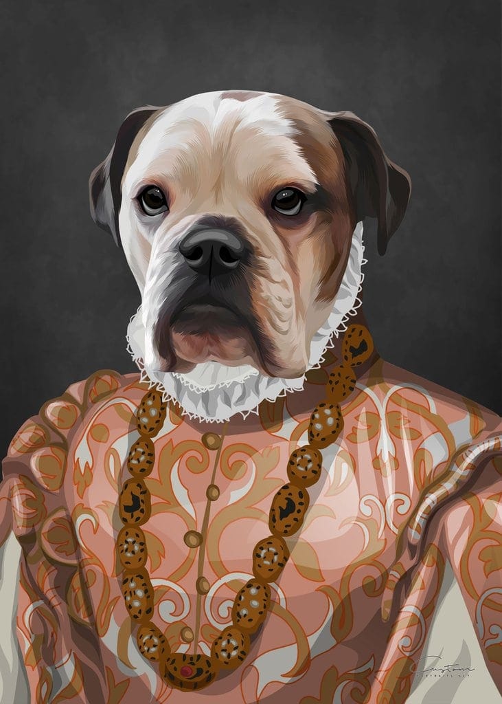 dog portraits as royalty