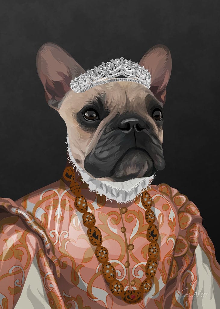 dog princess portrait
