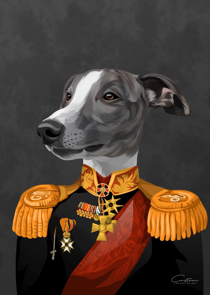 dog royalty painting