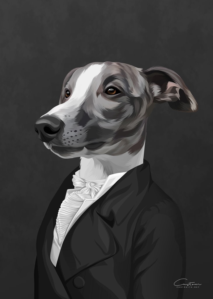 dog victorian portraits