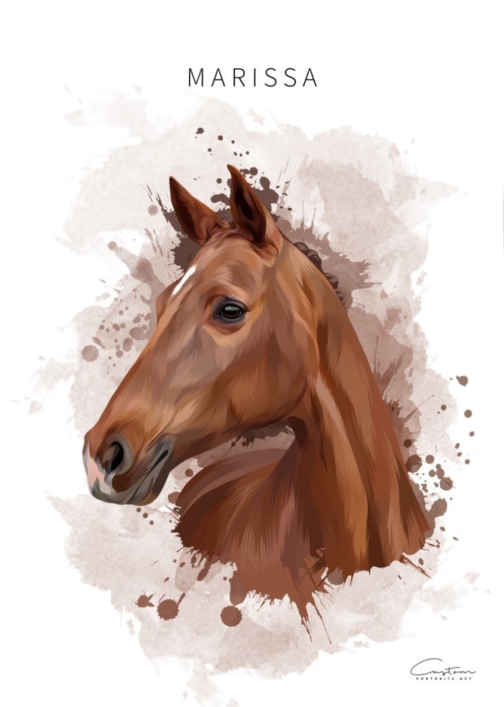 horse portrait oil painting
