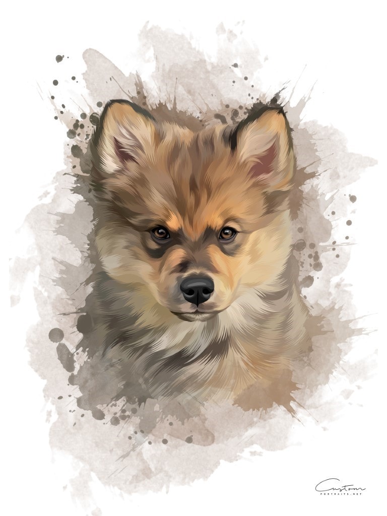 oil paint dog portrait