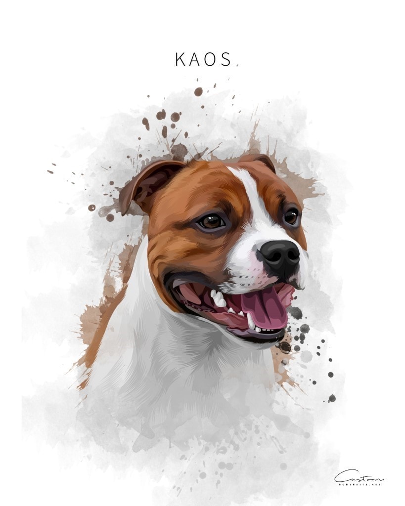 oil pastel dog portraits