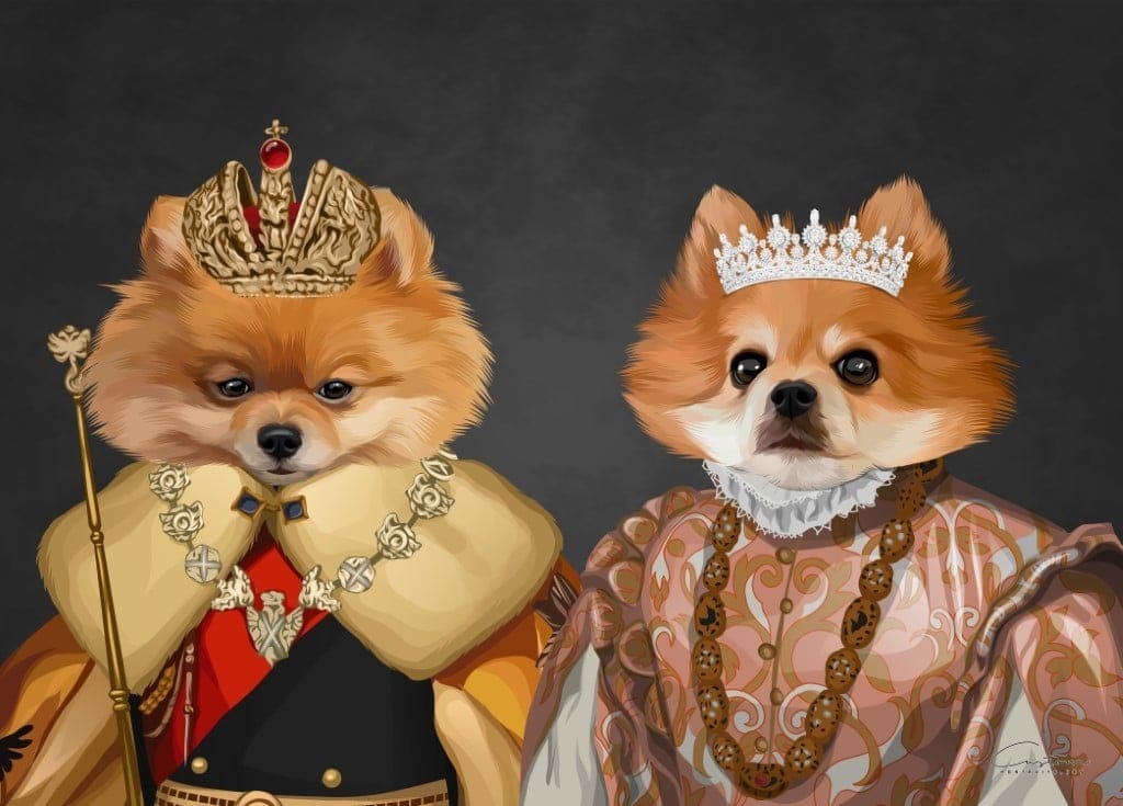 pet portraits as royalty