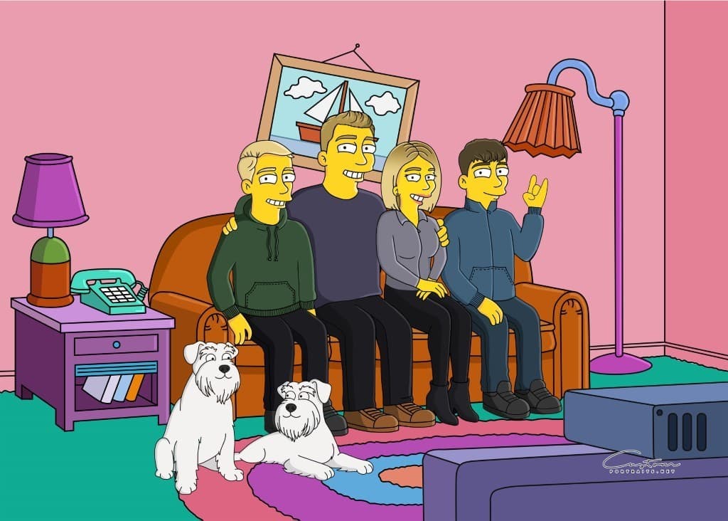 simpsons family painting