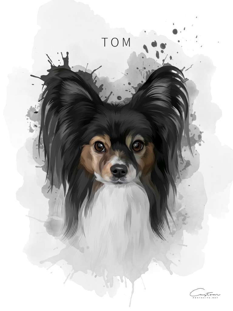 watercolor pet portrait commission