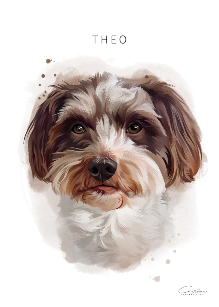 watercolour dog portraits